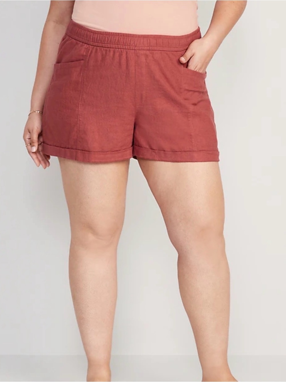 Old Navy High-Waisted Linen-Blend Utility Shorts